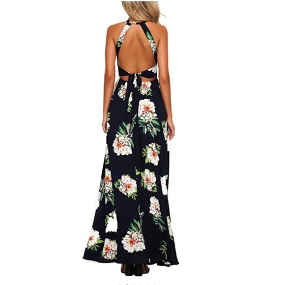 ZORA Black Floral Maxi Dress - Picture 2 of 6